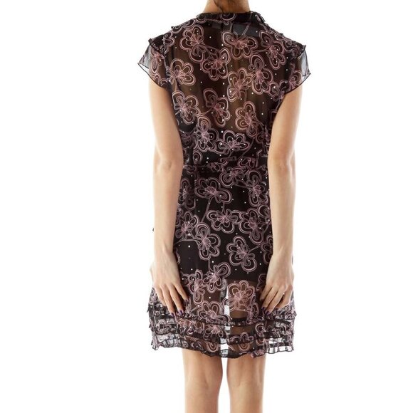 Johnny Martin Black Sheer Dress with Sparkles - Picture 3 of 3